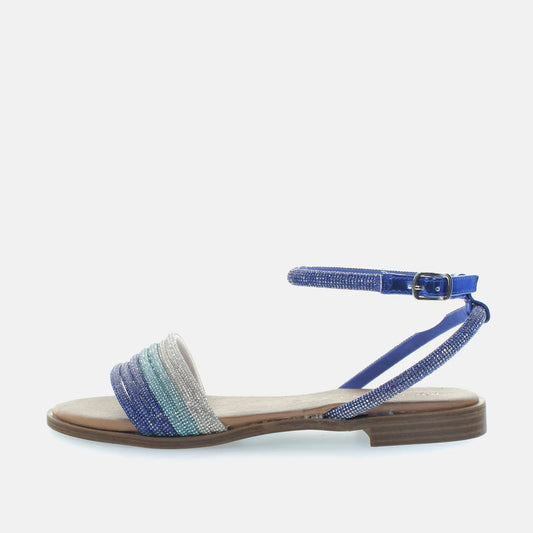 Sandalo flat azzurro